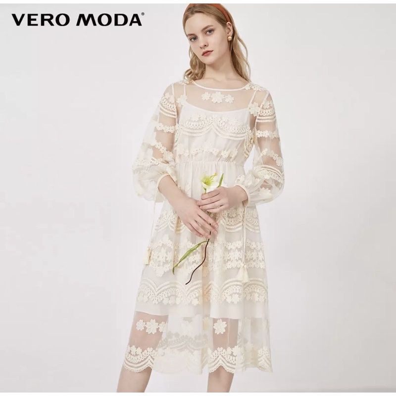 Đầm ren nổi vero moda