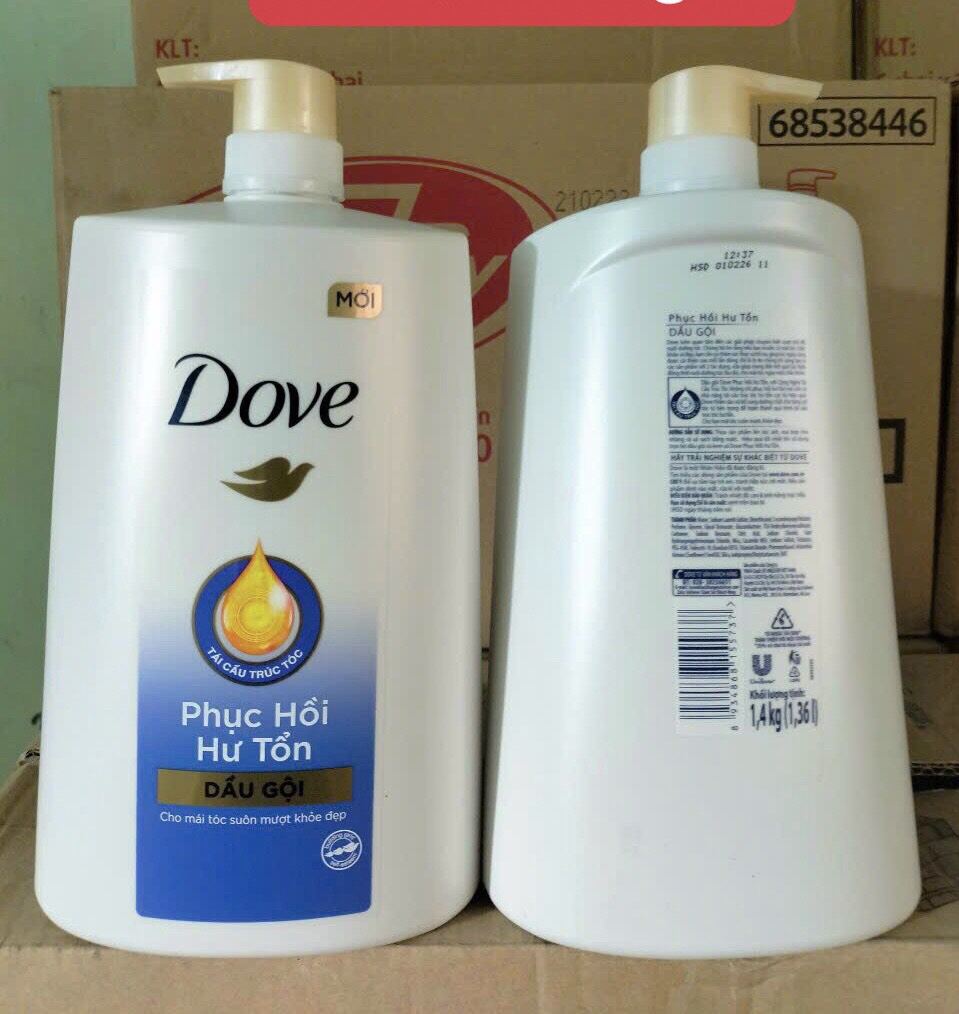 Dầu Gội DOVE siêu thơm bóng mượt mà chai 1kg4