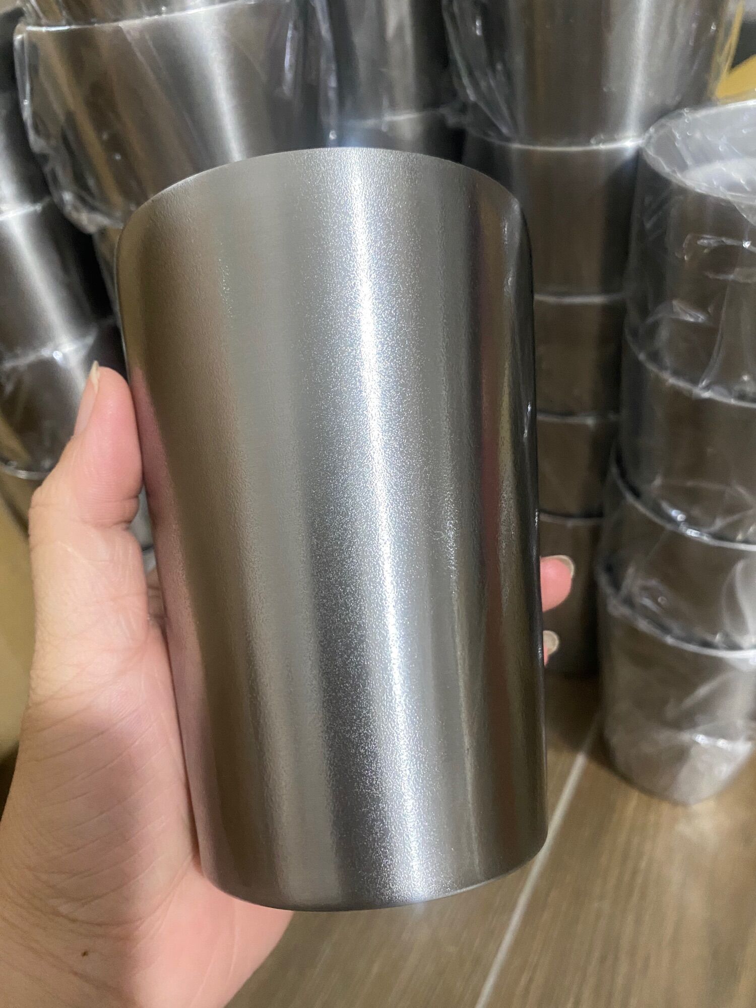 Ly giữ nhiệt nhật bãi, không nắp, inox 2 lớpcao 12cm,400ml