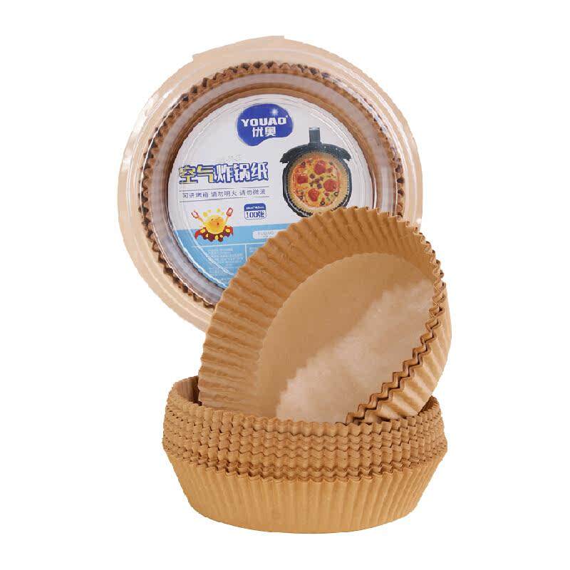 YOUAO | Giấy Nến Hấp Khí Không Dính Thấm Dầu Tròn 16cm 100 Miếng