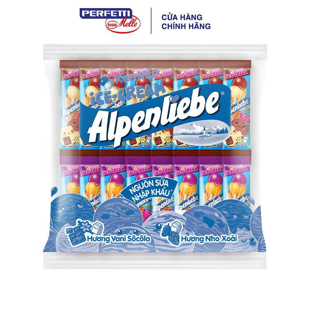 Gói 32 que kẹo mút ice cream Alpenliebe hương hỗn hợp