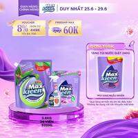 Combo Túi lau sàn MaxKleen hương Ban mai thanh mát 3.6kg + Túi viên hương Huyền Diệu 34 viên + Chai nước lau bề mặt đa năng