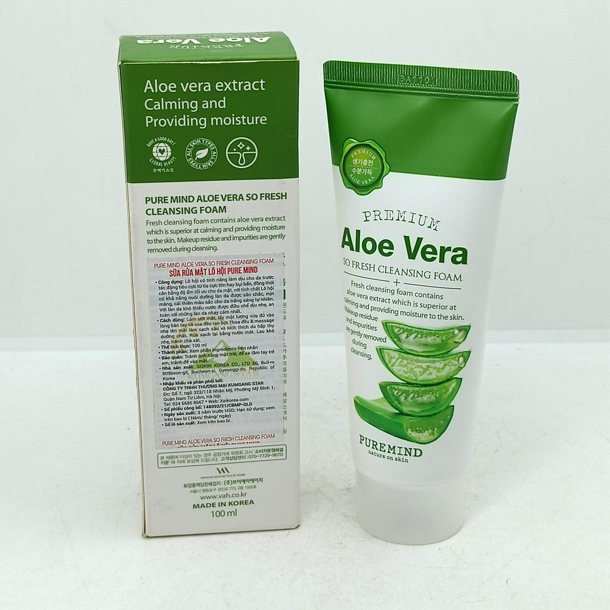 Sữa rửa mặt Lô hội Pure Mind tuýp 100ml