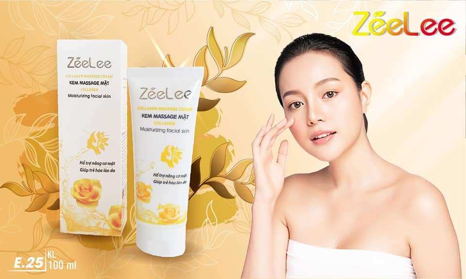 Kem massage mặt nâng cơ mịn da zeelee e25
