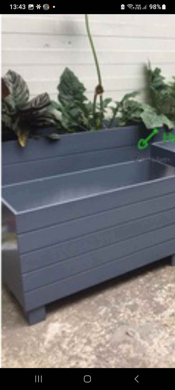 Chậu composite màu nghi kẻ siêu bền ,60*30*30