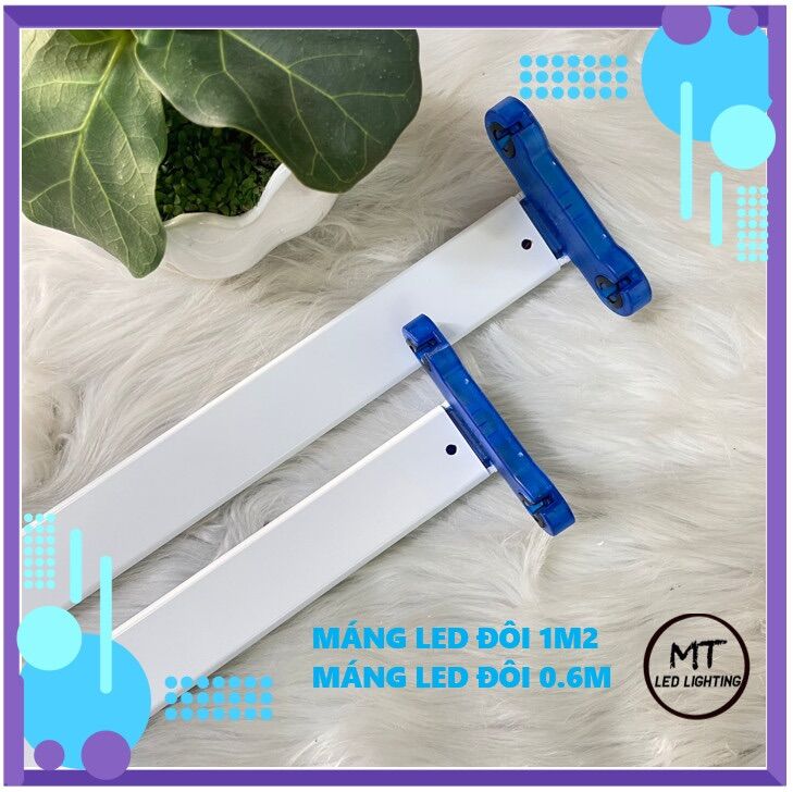 Máng đèn tuýp led đôi và đơn kích thước 1M2 & 6 tấc siêu tốt siêu bền