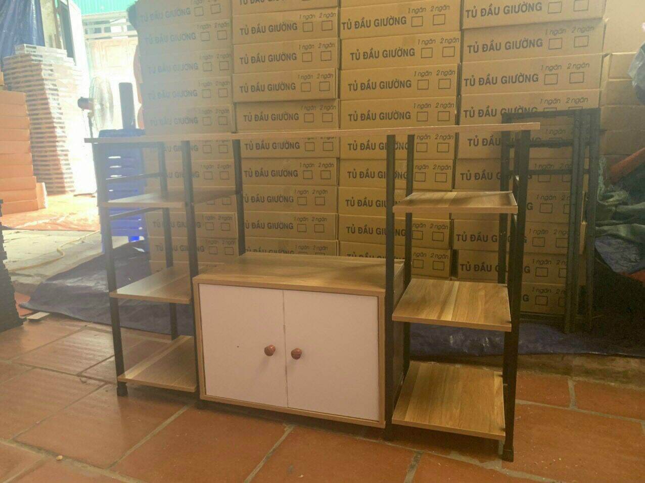 Kệ lò vi sóng đôi