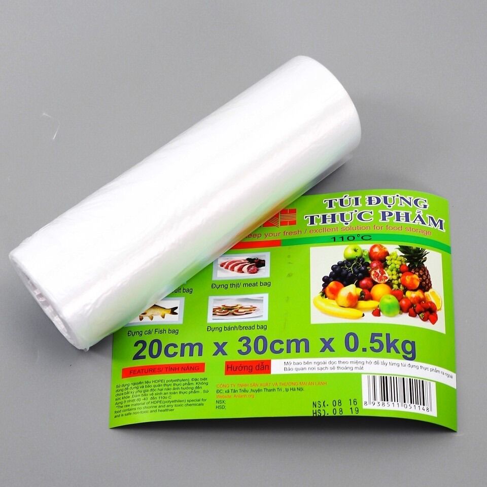 1 cuộn 500g túi đựng thực phẩm HDPE An Lành (1 cuộn)