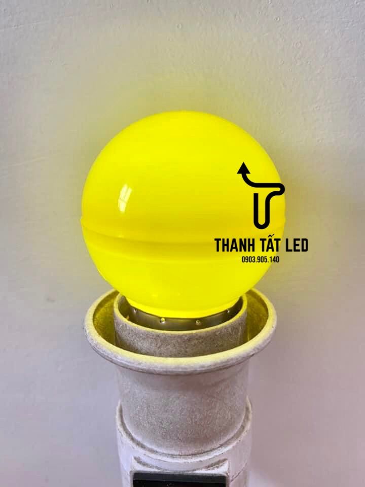 Bóng đèn led chanh tròn kín nước 220v vàng
