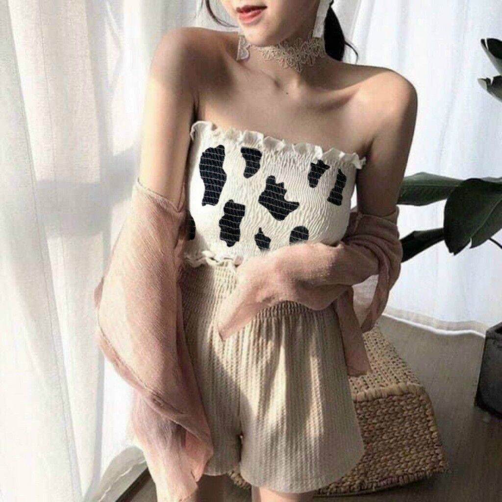 [HCM]ÁO ỐNG BÒ SỮA NHÚN THUN