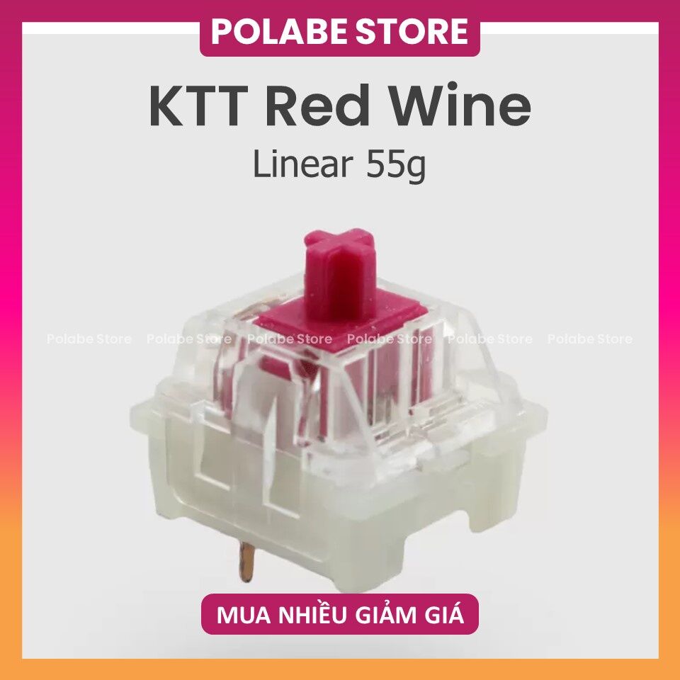 KTT RED WINE linear switch Công tắc bàn phím cơ KTT Jacaranda v2 KTT Blueberry switch - Polabe Store