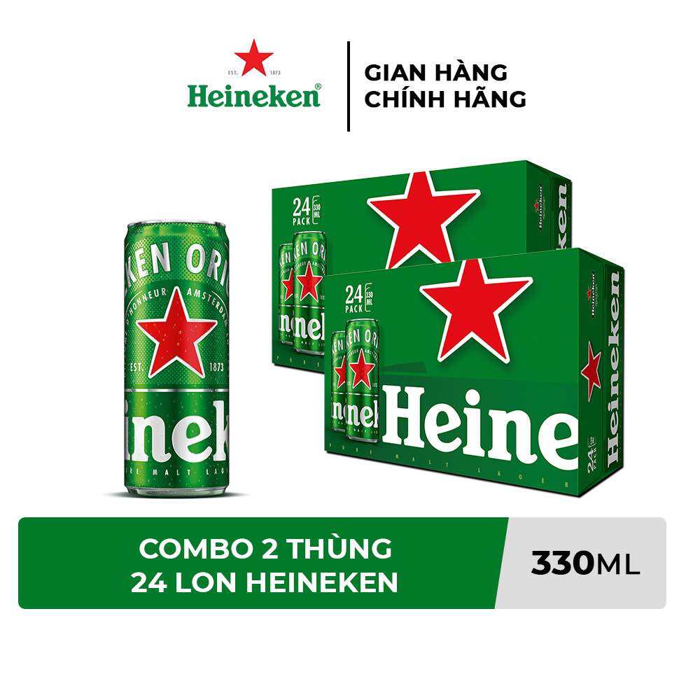 Thùng 24 lon Bia Heineken 330ml