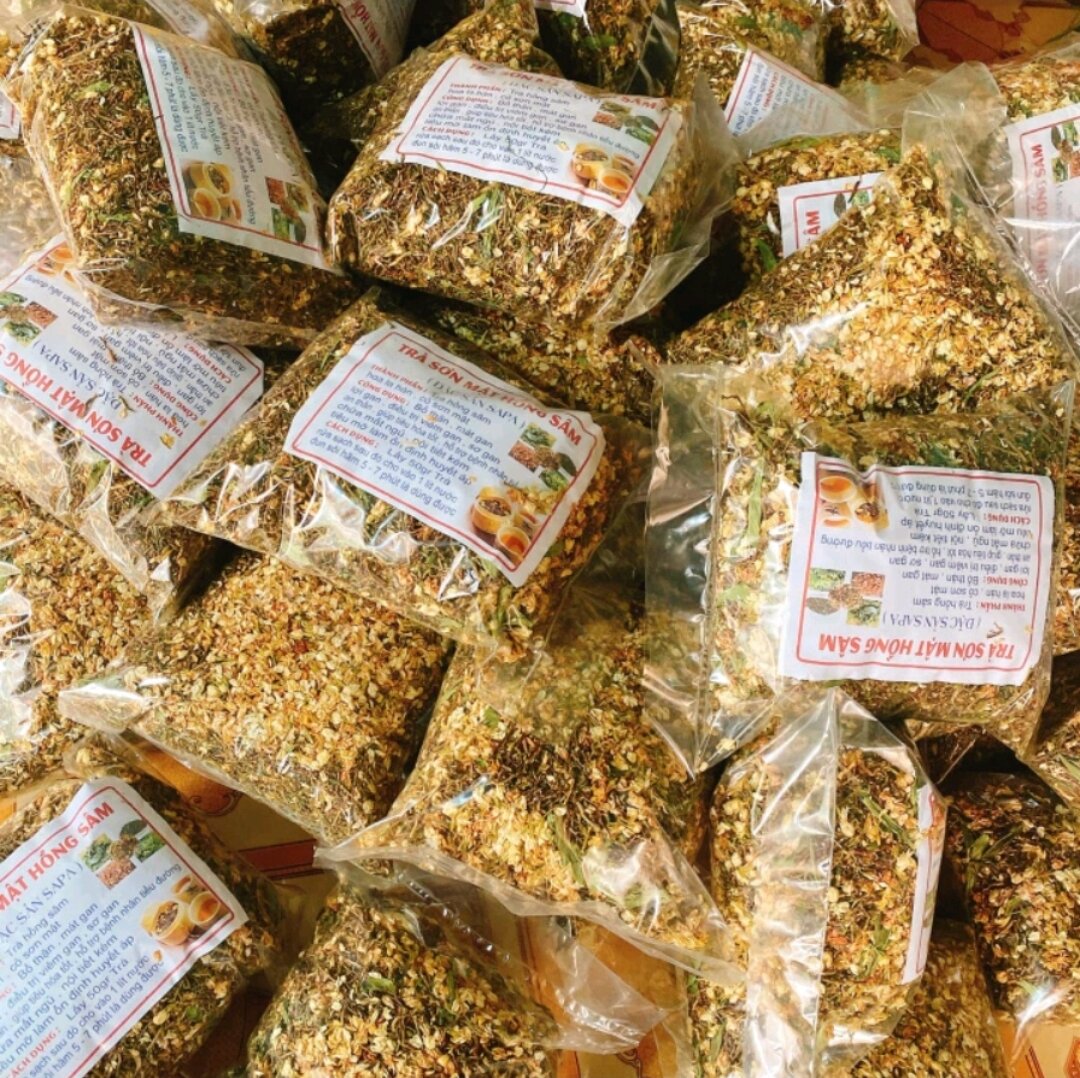 Trà sơn mật hồng sâm Tây Bắc 500g loại nhiều cỏ ngọt trà hoa bát tiên