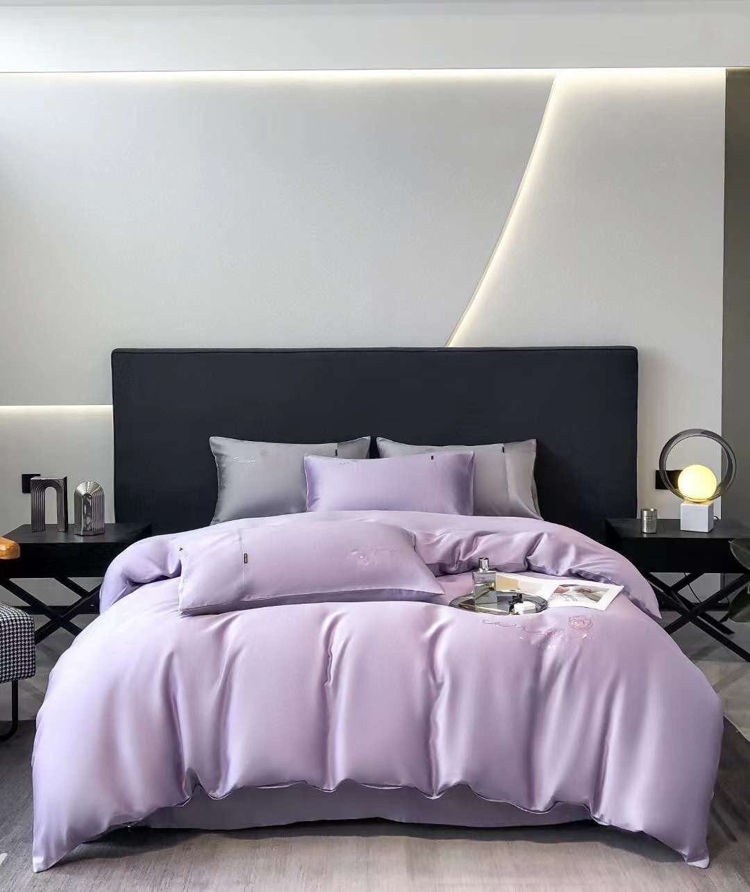 Bộ chăn ga gối lụa tencel phối cao cấp