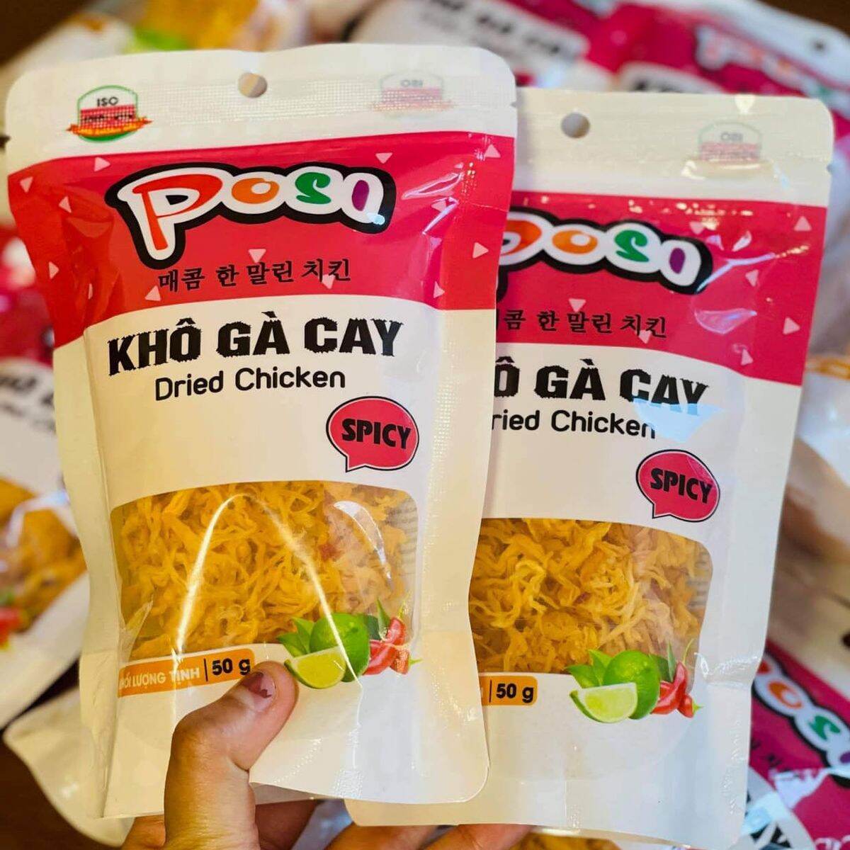 BÁO GIÁ Khô Gà Bơ Tỏi Posi | Shopee Lazada Sendo Tiki mới nhất 14 Combo 5gói Khô Gà Cay Posy