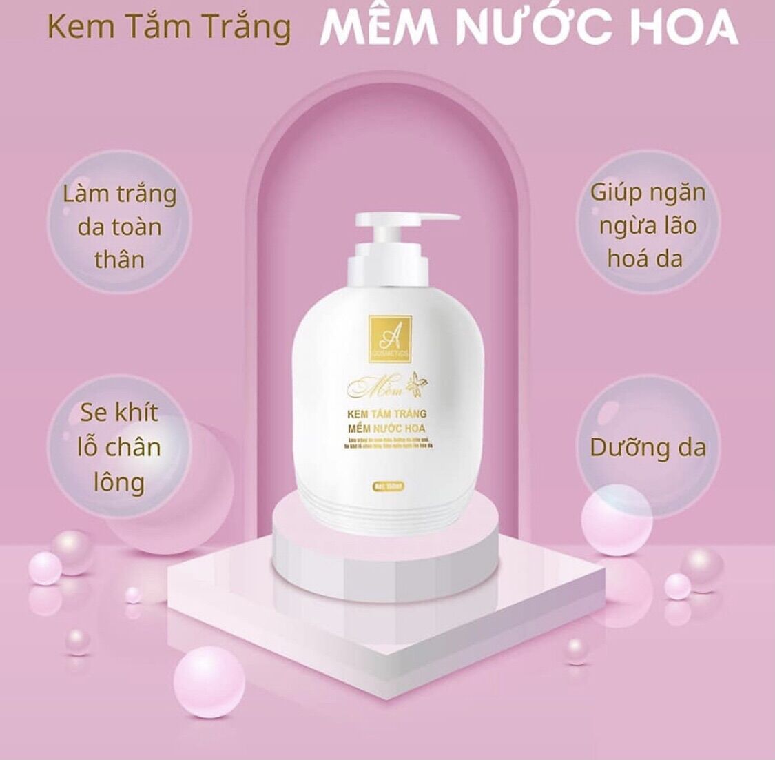 (CHÍNH HÃNG) Kem Tắm Trắng MỀM NƯỚC HOA A Cosmetics