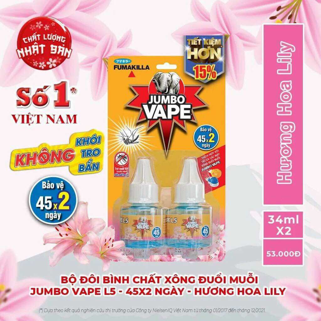 Bộ đôi tinh dầu đuổi muỗi Jumbo Vape