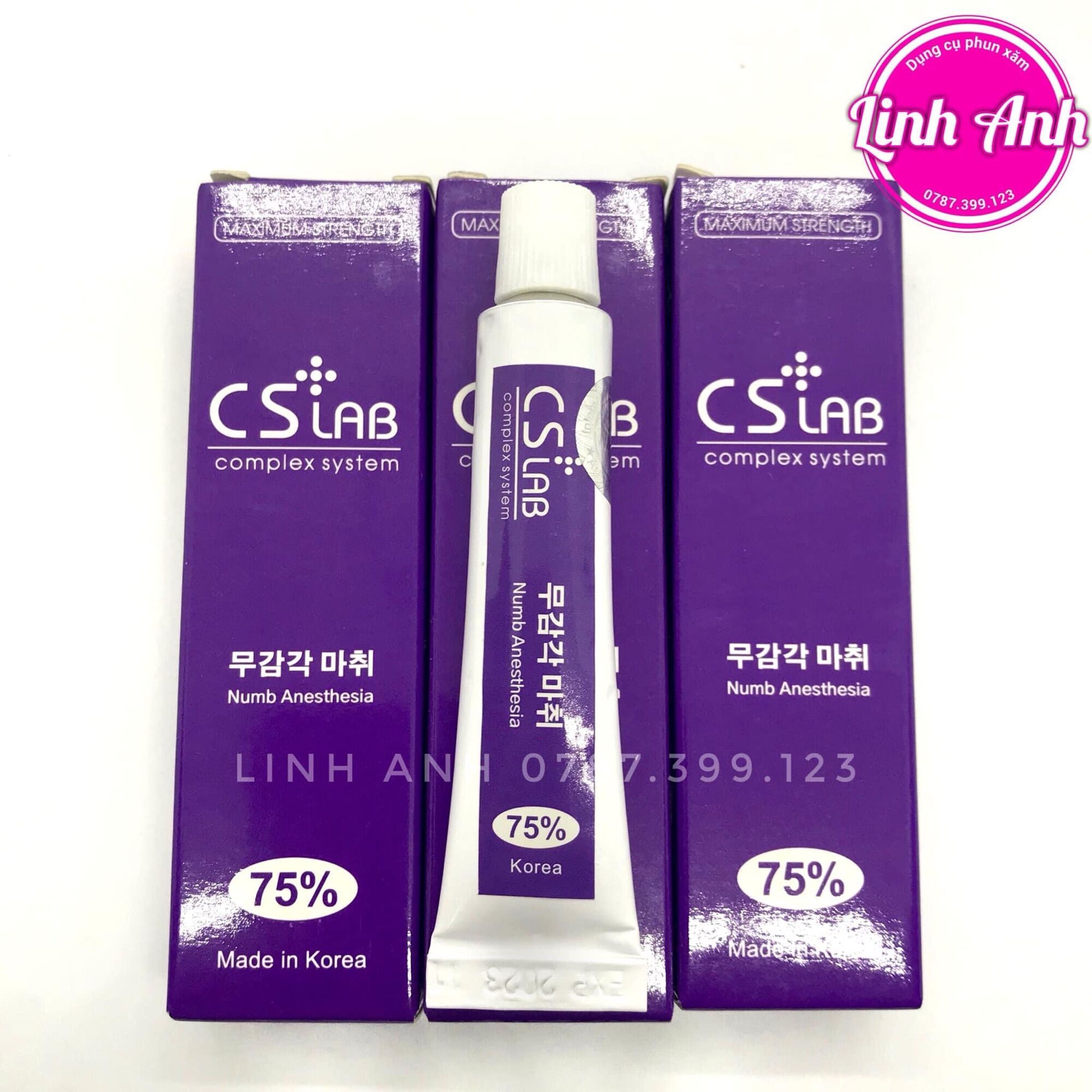 Tê cslab tím chính hãng loại 1 phun xăm