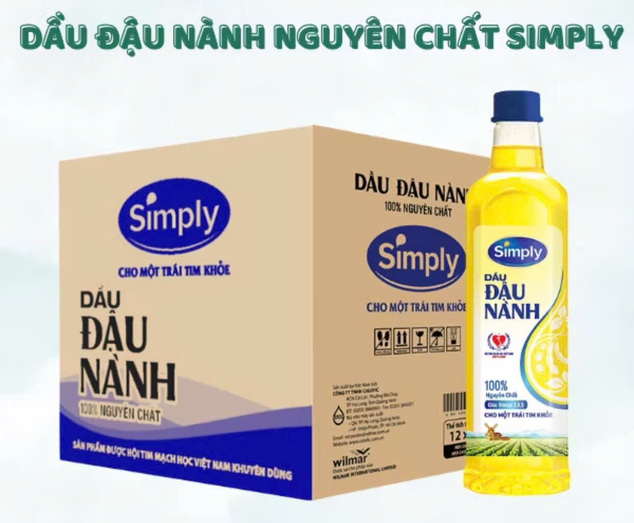 Dầu đậu nành Simply chai 1L