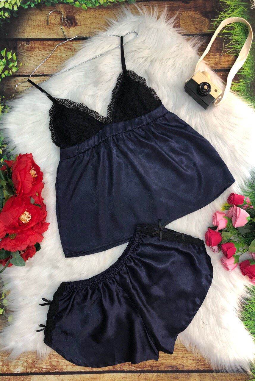 Đồ ngủ sexy phối viền ren