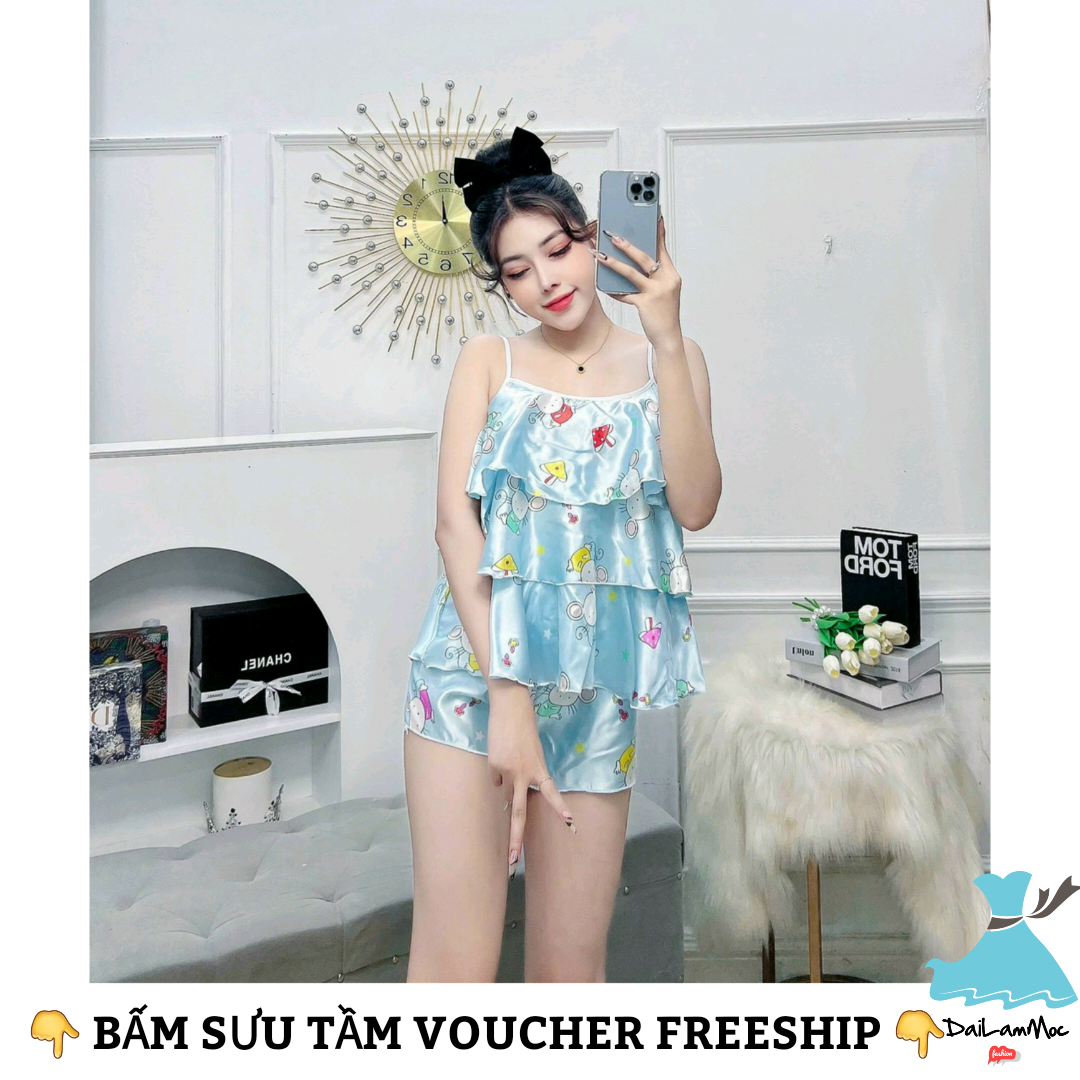 [Hcm]Cute Layered Style Women's Home Wear Made of Silk Fabric - M32