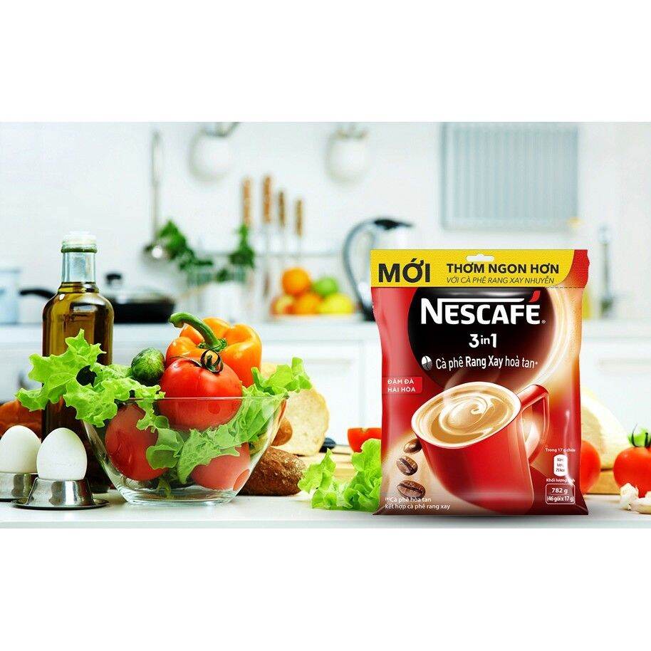Cà phê hoà tan Nescafe 3in1 bịch 46 gói