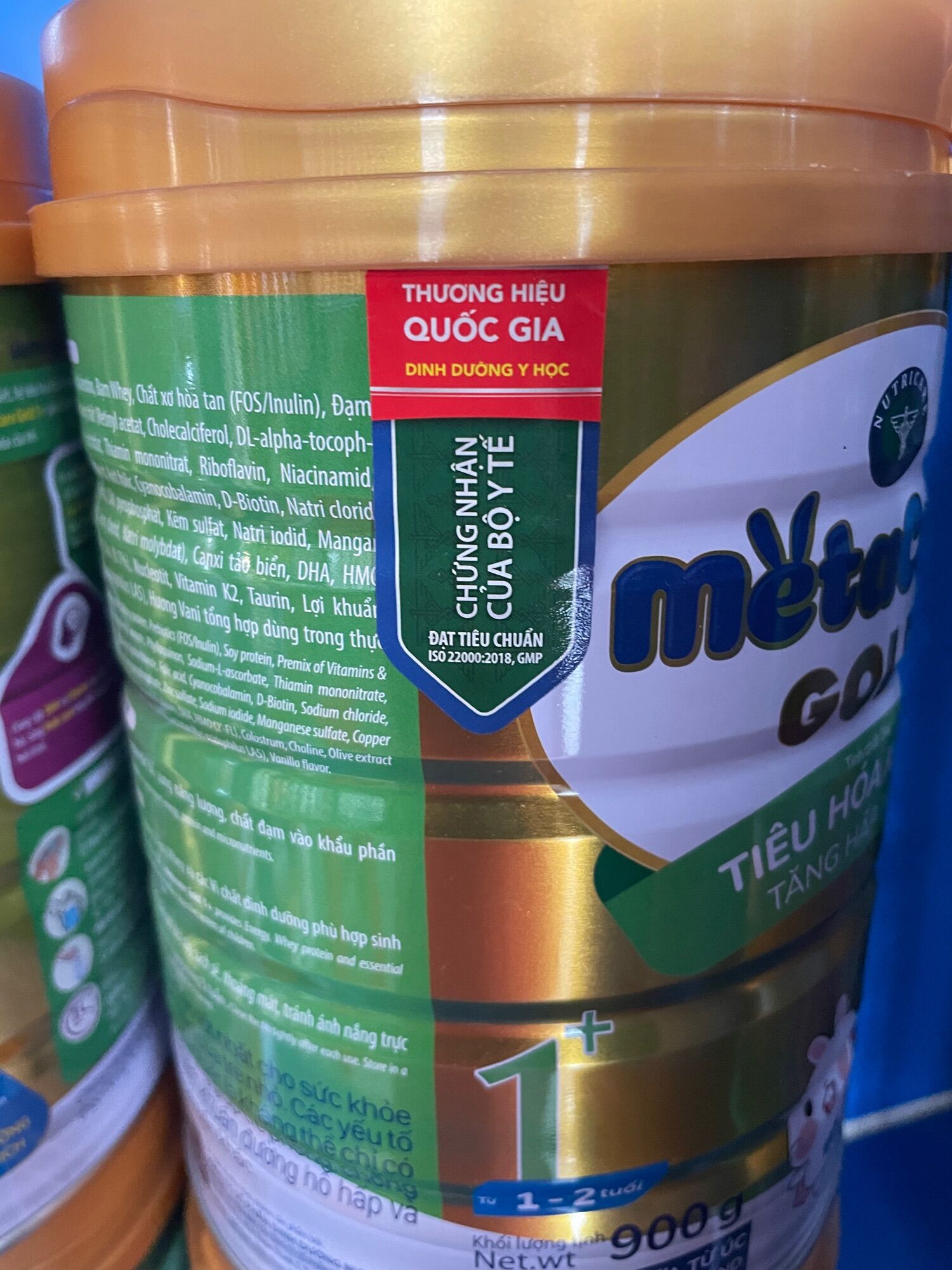 [Combo 4 Lon] Sữa bột Metacare Gold 1+ 900g