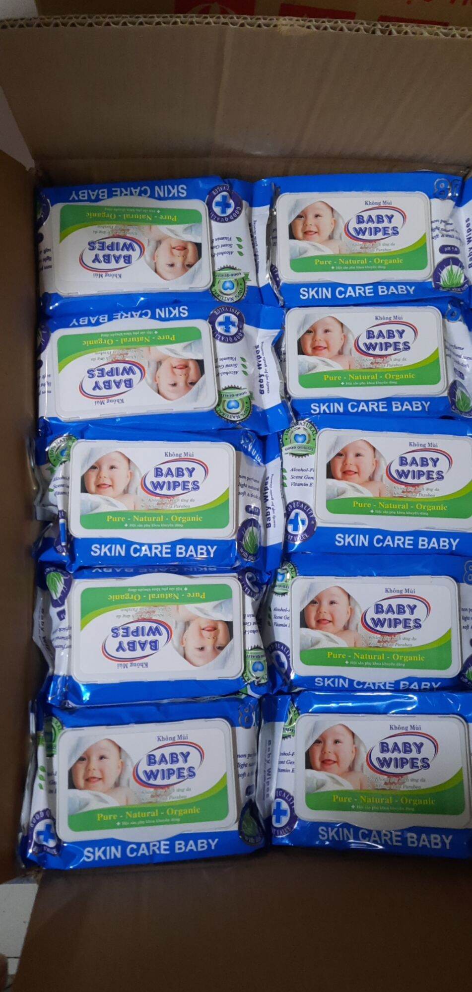 [ COMBO 10 GÓI ] Khăn Giấy Ướt BABY WIPES 80g KHÔNG MÙI
