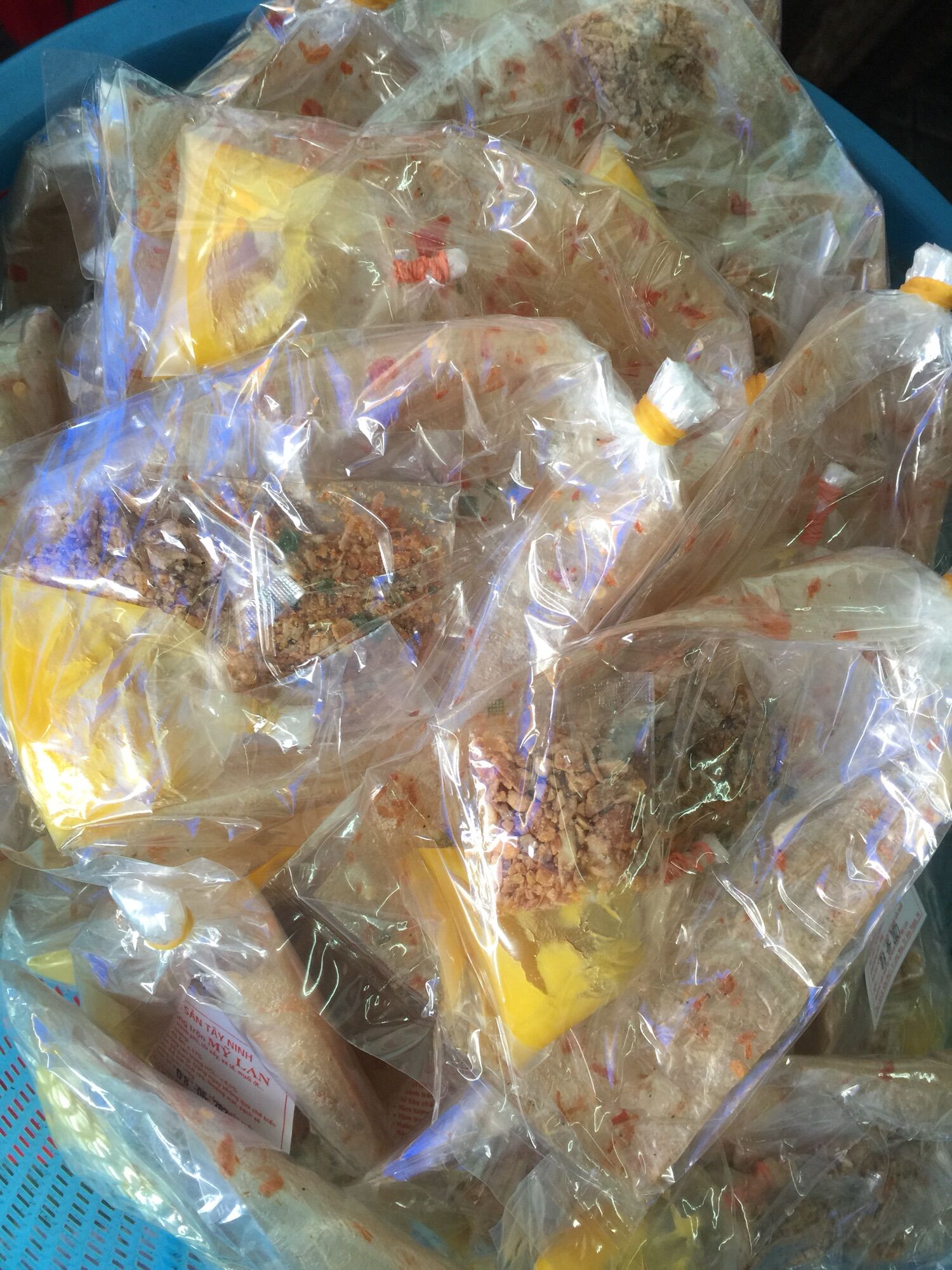 10 bịch bánh tráng bơ muối hành phi siêu ngon