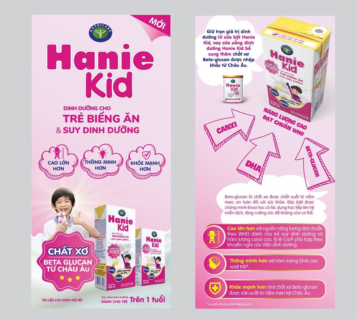 Thùng 48 hộp sữa Hanie kid 110ml