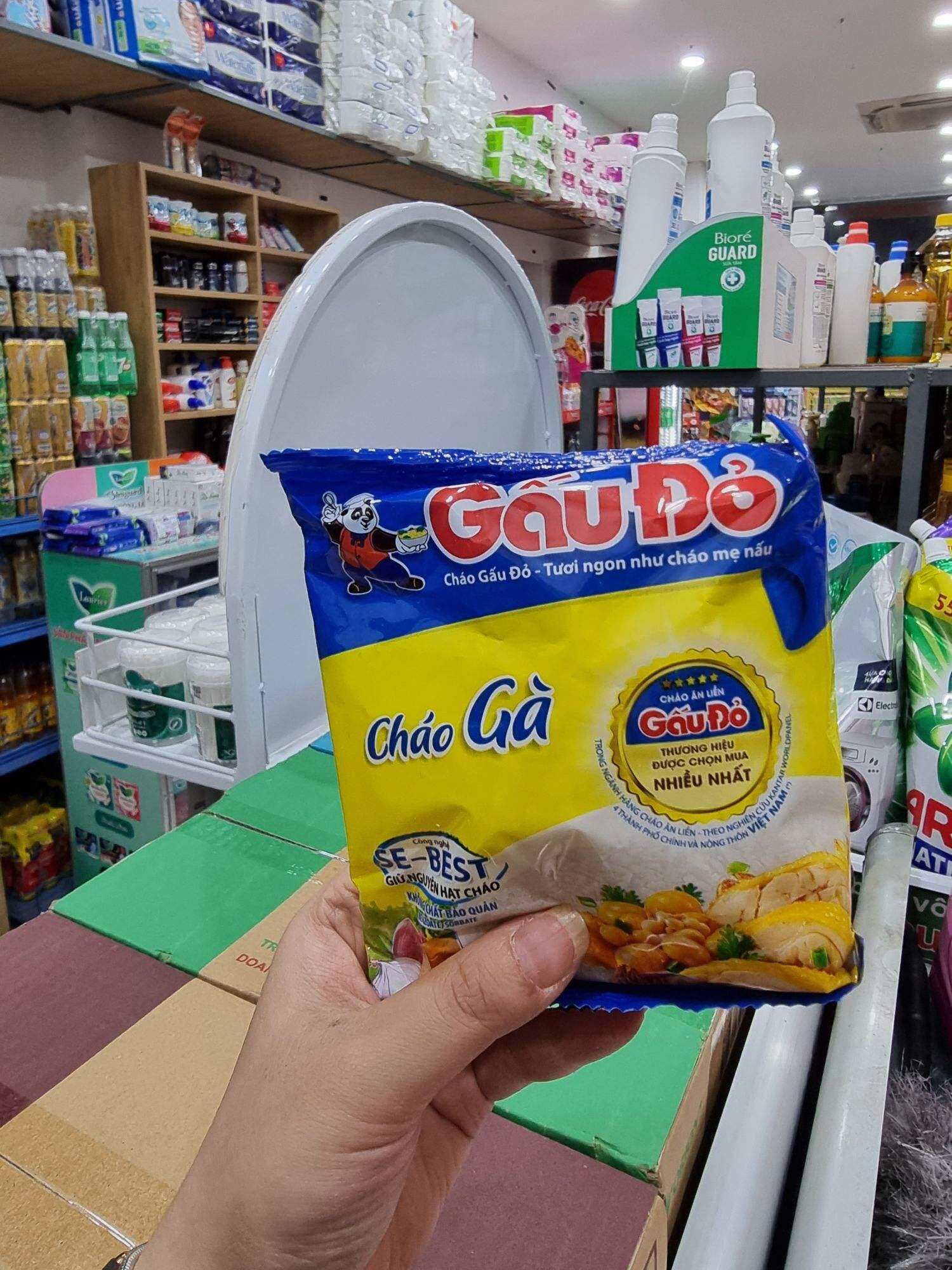 Combo 10 gói cháo ăn liền cháo gà Gấu Đỏ