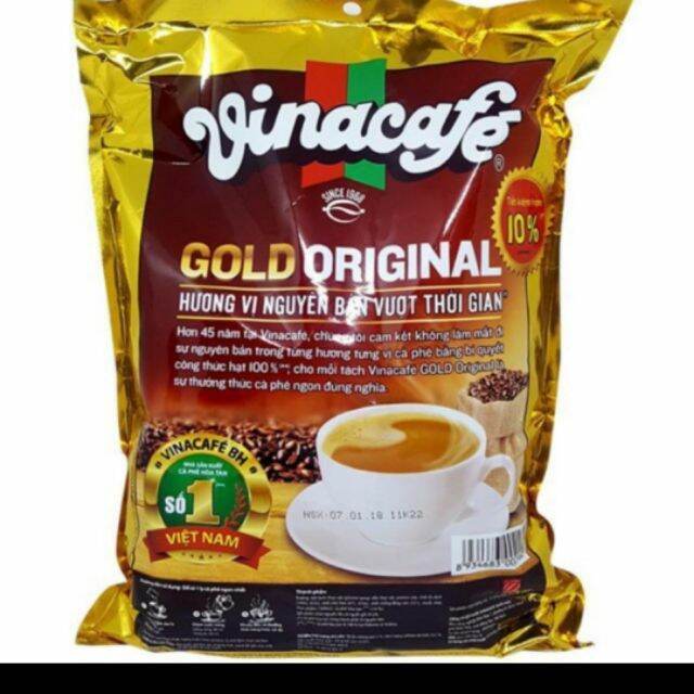 Cà phê sữa Vinacafe gold original bịch 24 gói