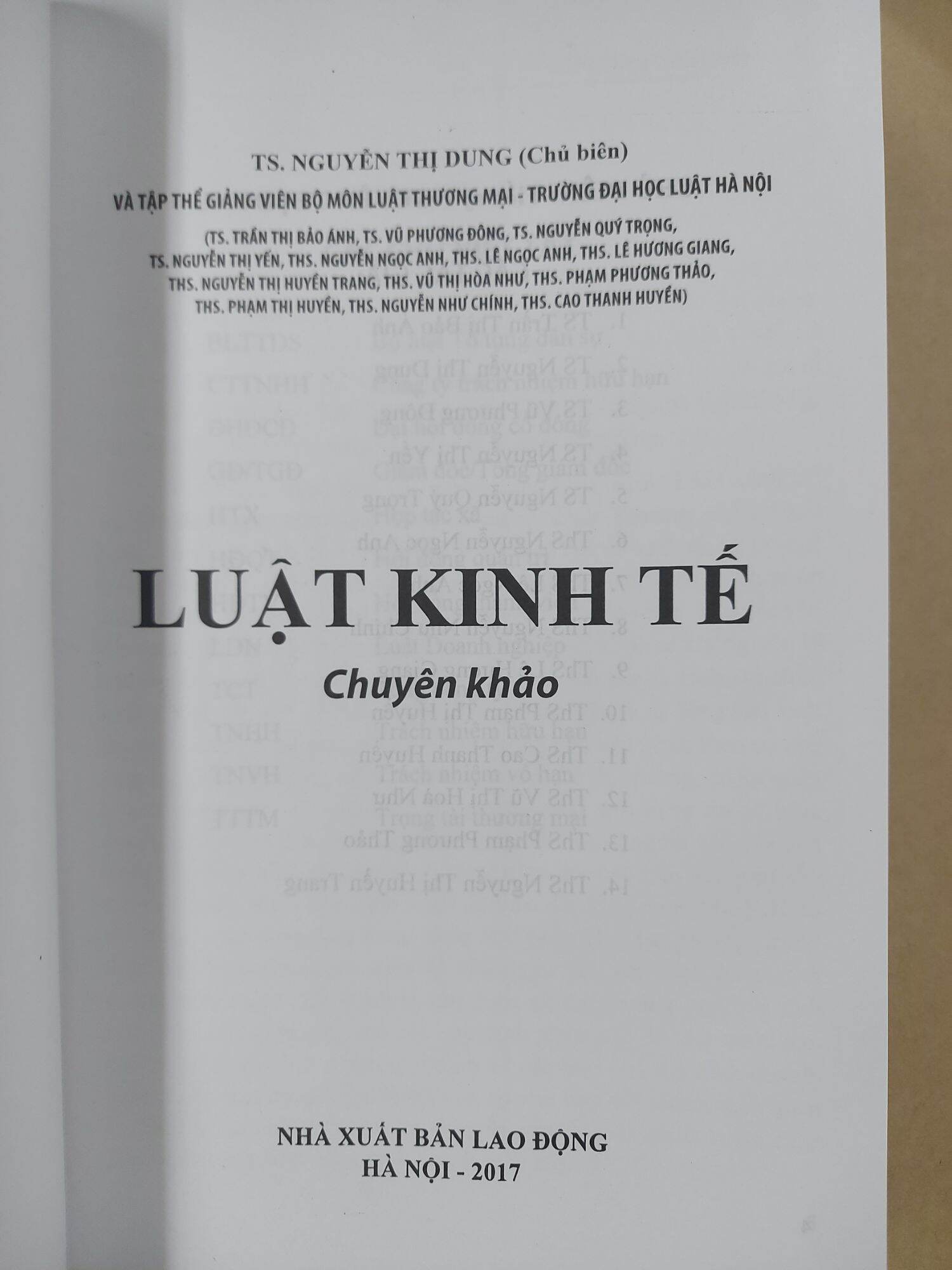 Luật kinh tế (Sách chuyên khảo)