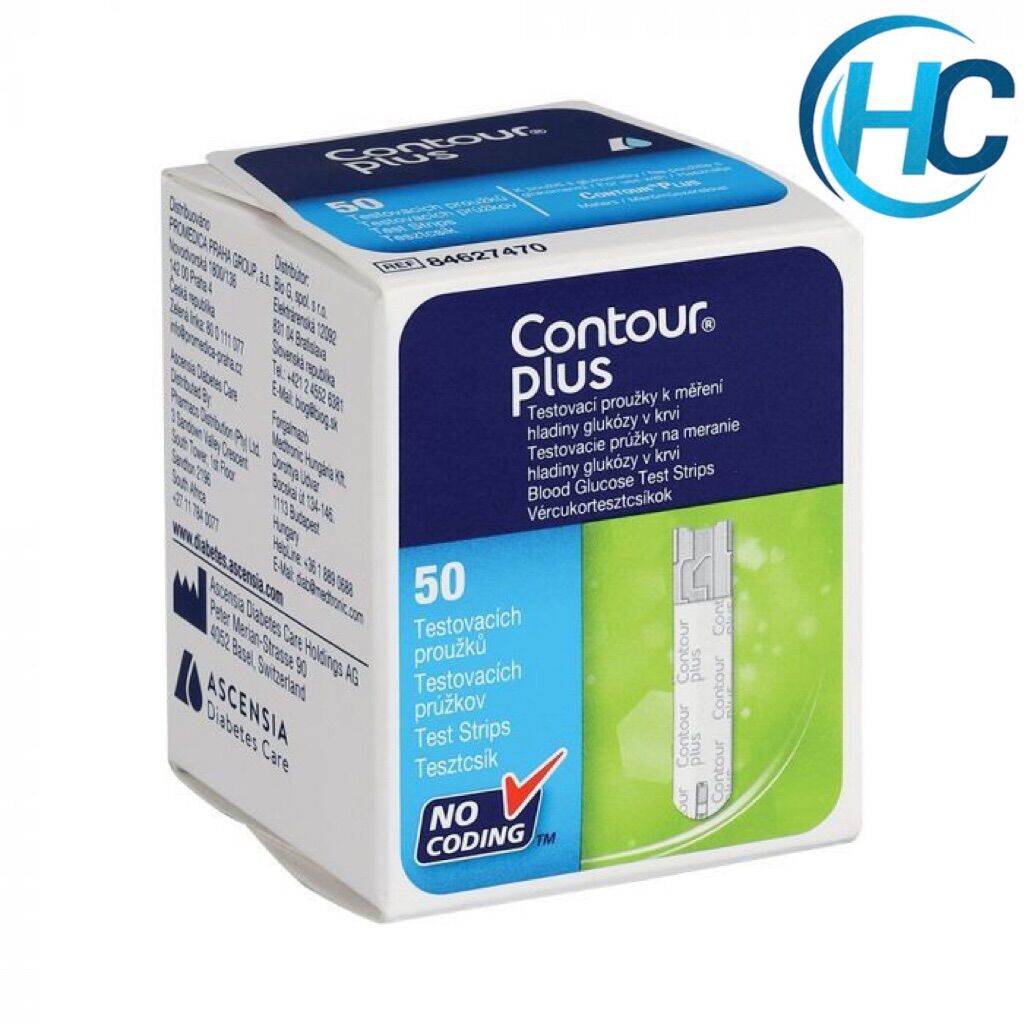 [CHÍNH HÃNG] Que Thử Đường Huyết Contour Plus (Hộp 50 que)-Date xa