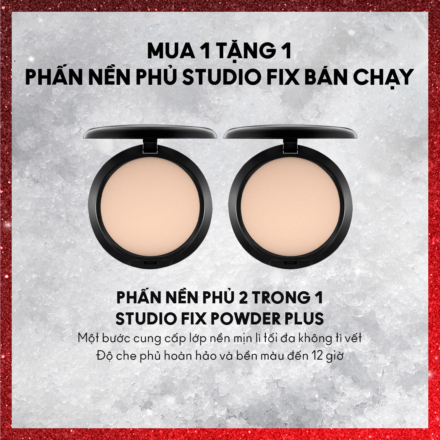 [ĐỘC QUYỀN 25-29.3] Phấn nền MAC Studio Fix Powder Plus Foundation - 15g / Phấn nền dành cho da thường và da dầu - Sản phẩm bán chạy nhất với hiệu ứng lì, che phủ hoàn toàn và không gây mụn.