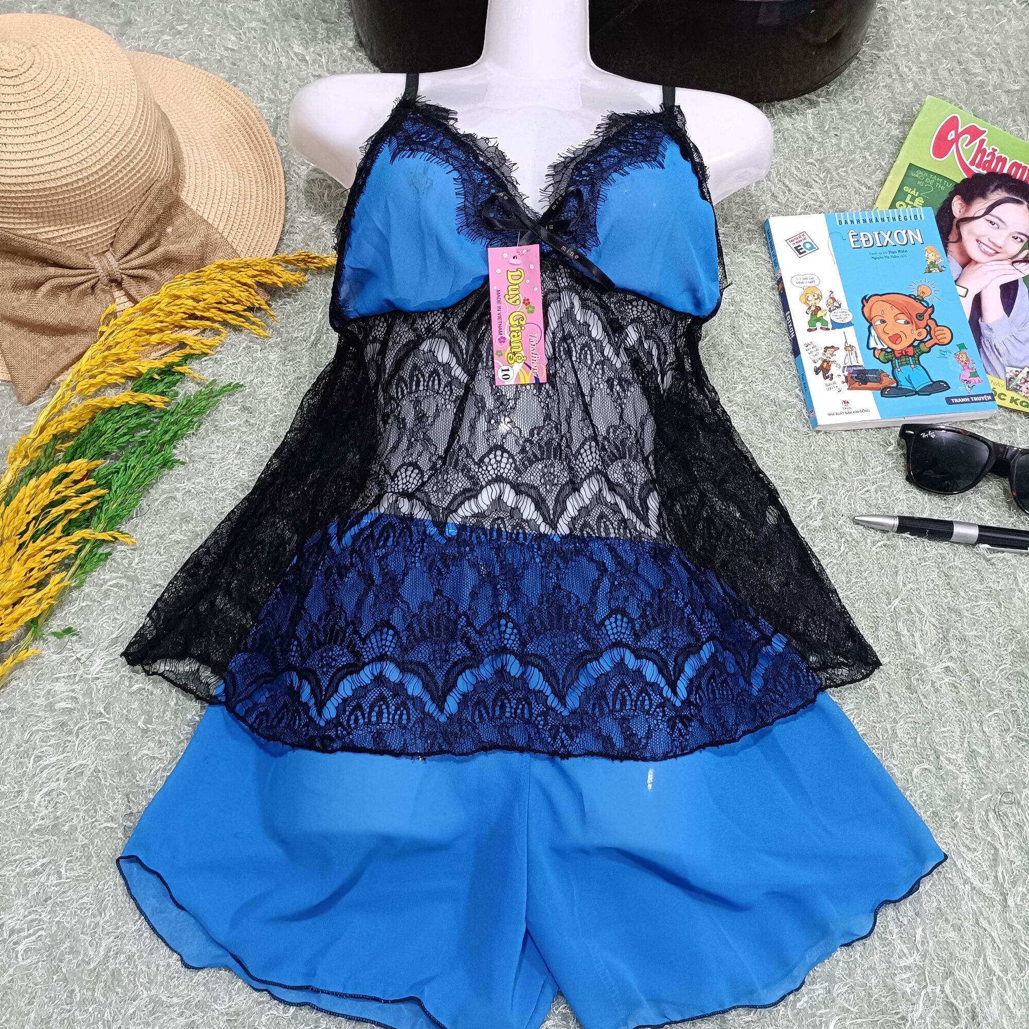 Bộ von phối ren mặc nhà . vải mềm đẹp rễ thương