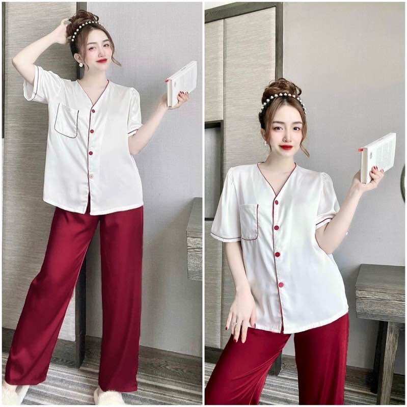 Đồ Bộ Bigsize 55-75kg Lụa Latin- Tay Ngắn Quần Dài