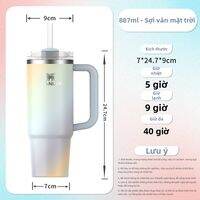 STANLEY | Cốc Giữ Nhiệt Có Ống Hút Thép Không Gỉ Thời Trang Cho Ô Tô & Gia Đình Dung Tích Lớn