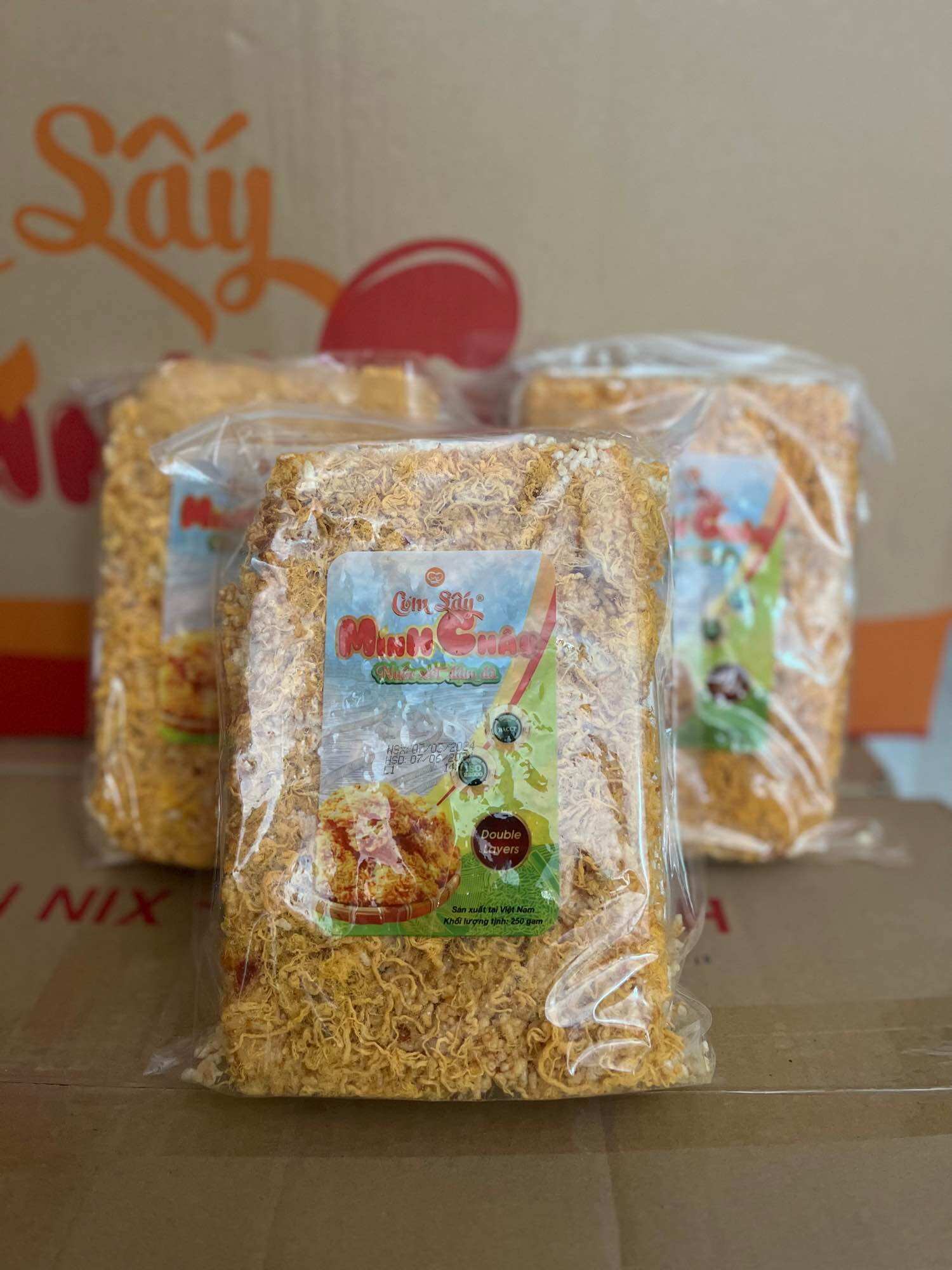Cơm cháy (Cơm sấy) Minh Châu 250g siêu ngon date mới