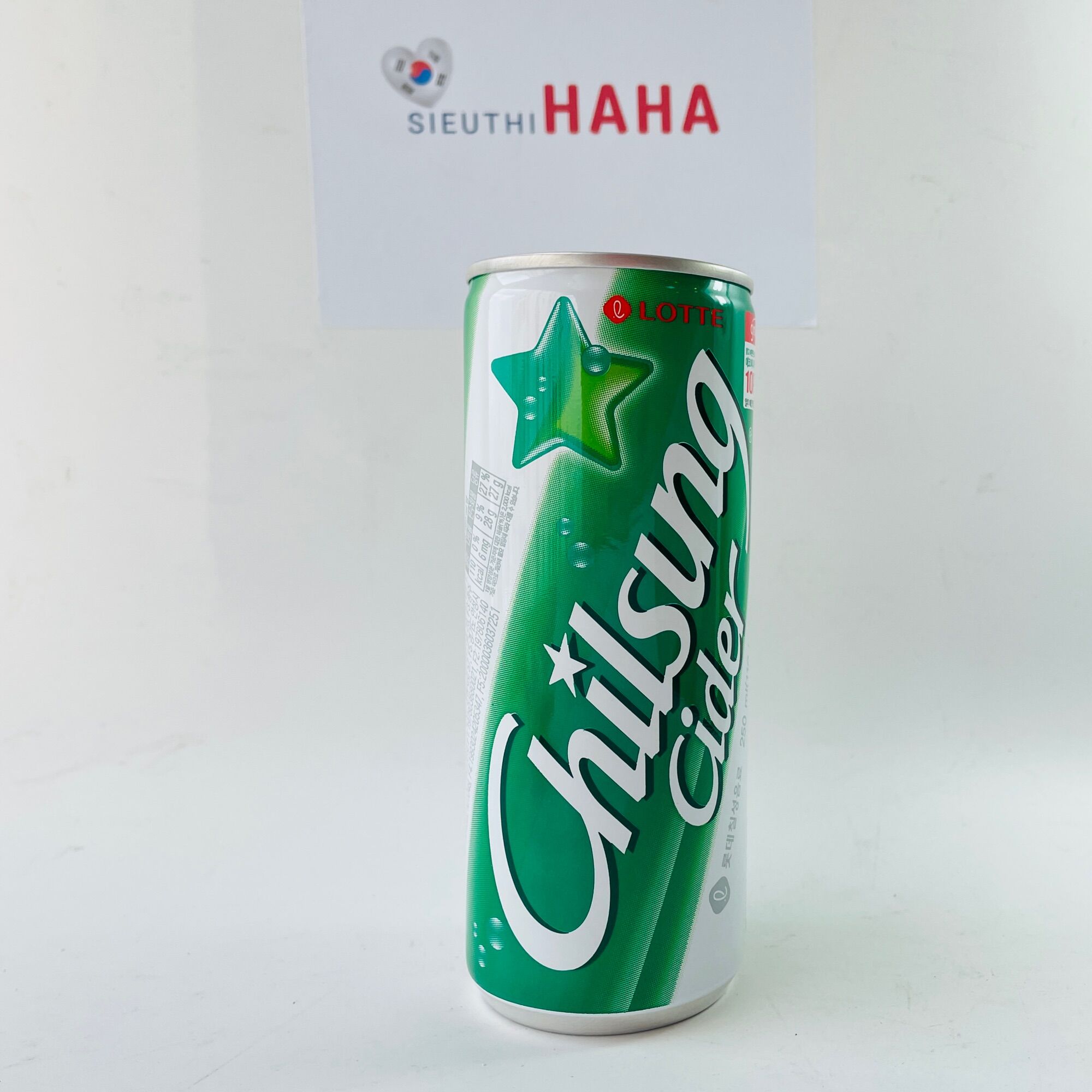 Nước soda Hàn Quốc Lotte Chilsung Cider 250ML - [롯데] 칠성사이다 250ML