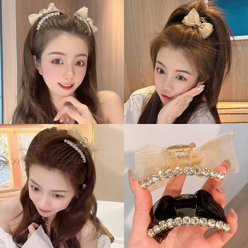 kẹp tóc cào tóc nơ von size 7cm