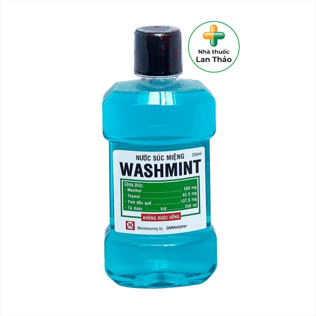 Nước súc miệng bạc hà washmint chai 250ml