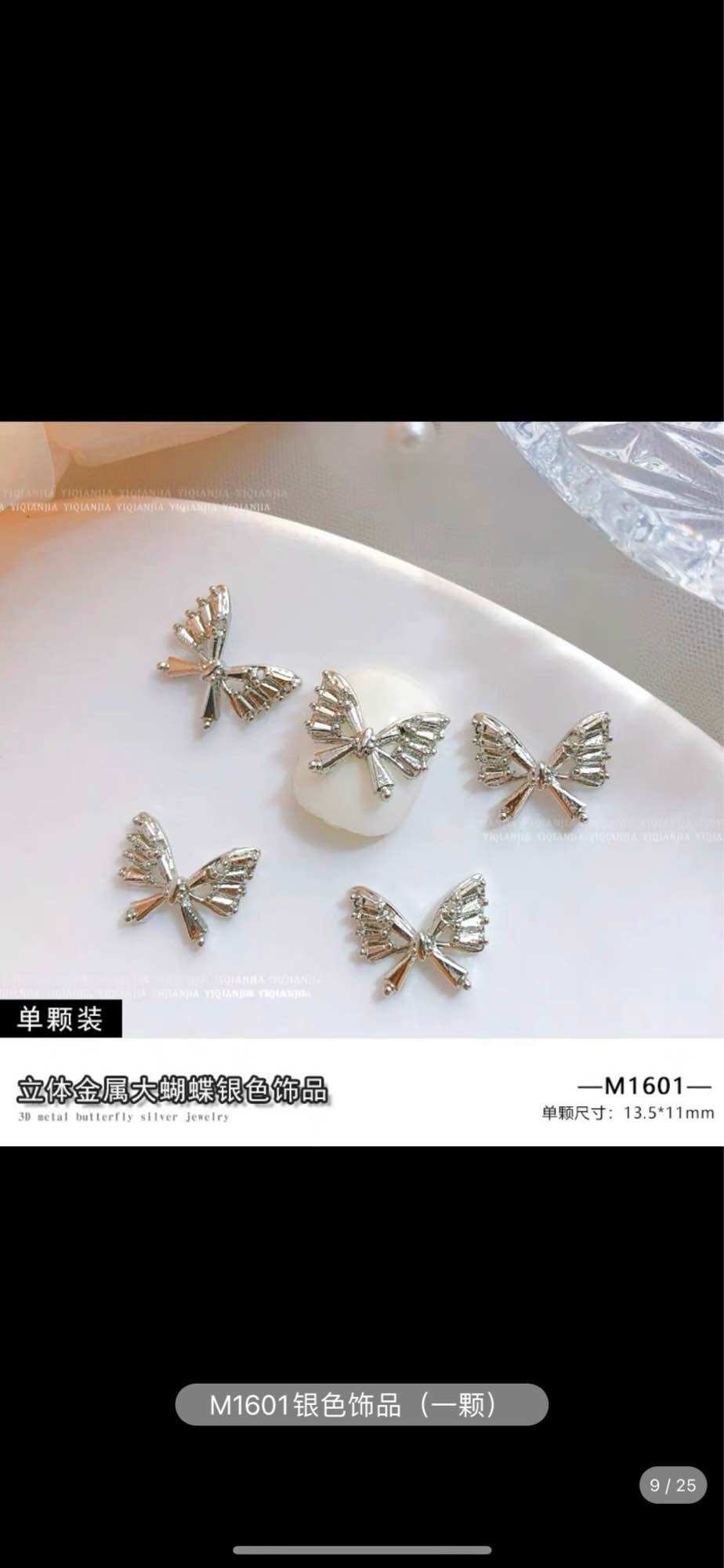 CHARM BƯ ỚM BẠC XINH M111 SET 10 VIÊN