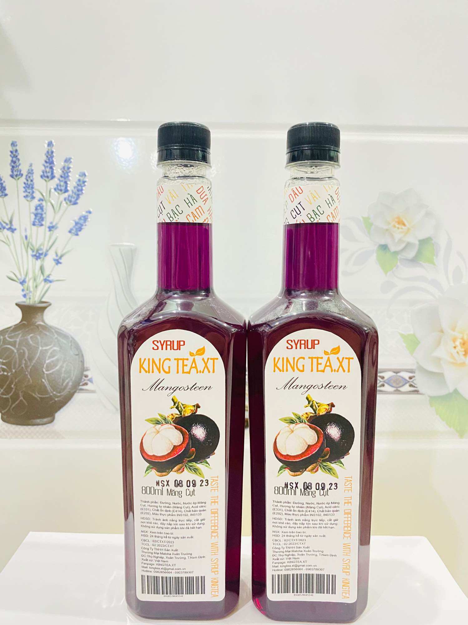 Siro măng cụt kingtea.xt -chai nhựa 800ml