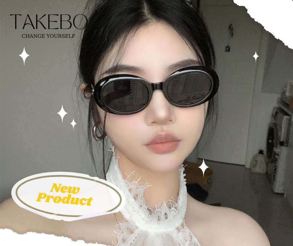 Kính mát/ kính râm Y2K nhựa gọng bầu dục màu sắc trẻ trung basic thời trang và cá tính