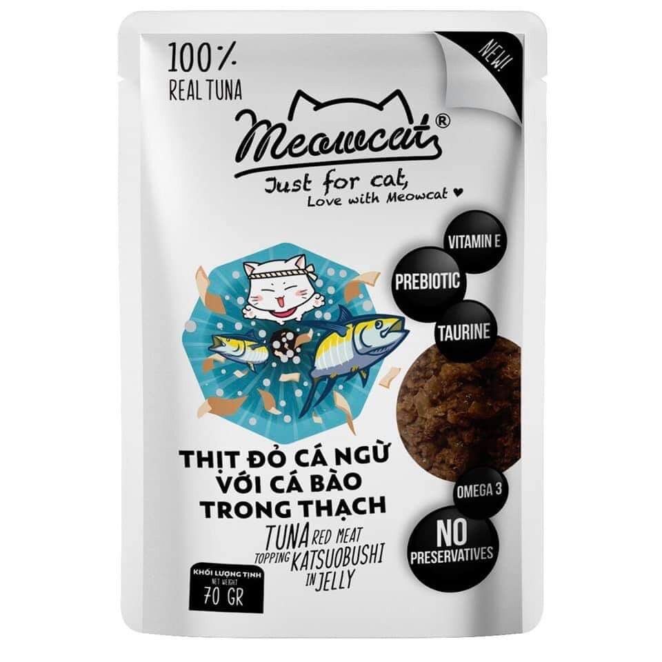 Thức ăn pate cho mèo Meowcat bịch 70gr