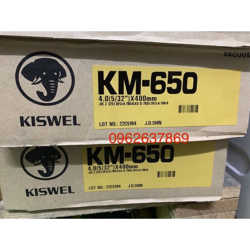 Que hàn chống mài mòn kiswem km- 650-5kg/bó