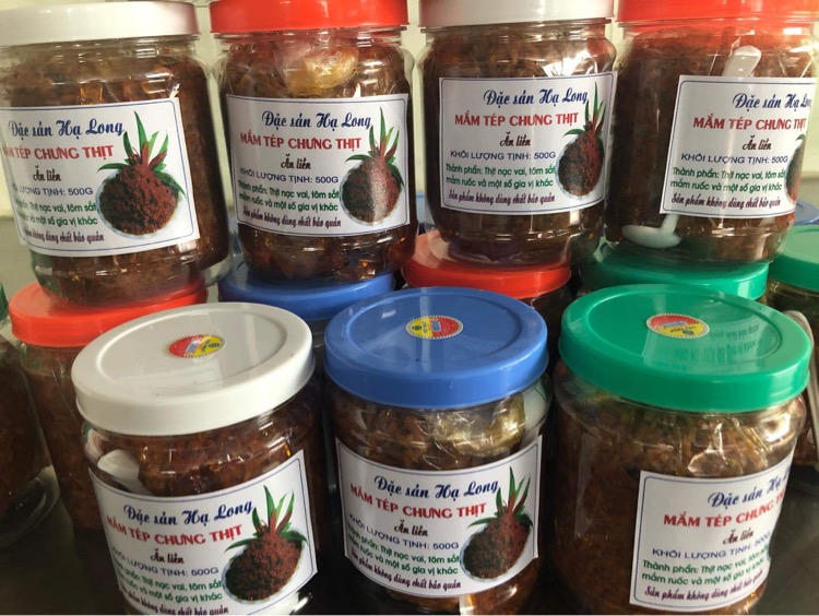 Thịt chưng mắm tép. đặc sản hạ long . lọ 500g