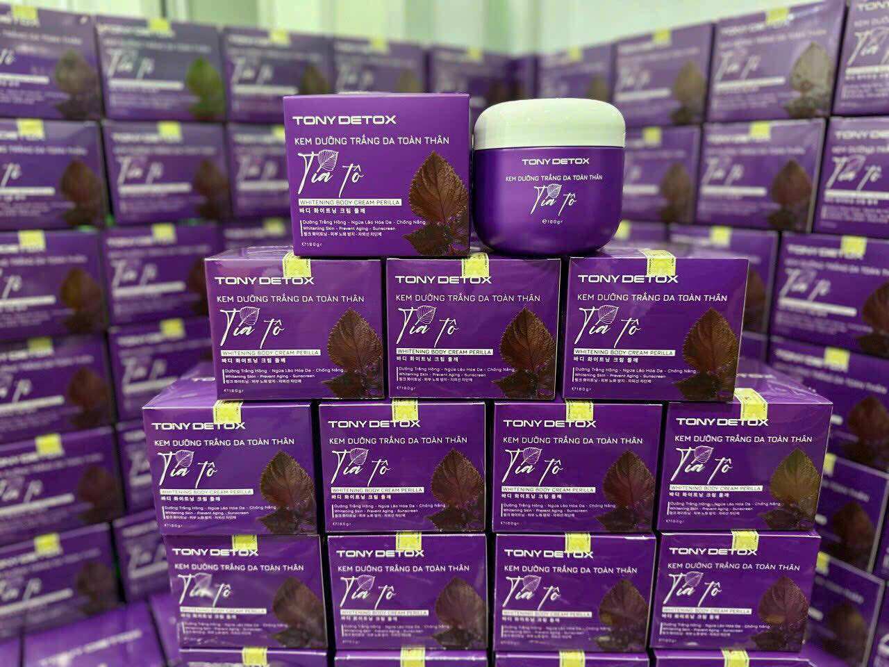 Kem trắng da body tía tô 180gr