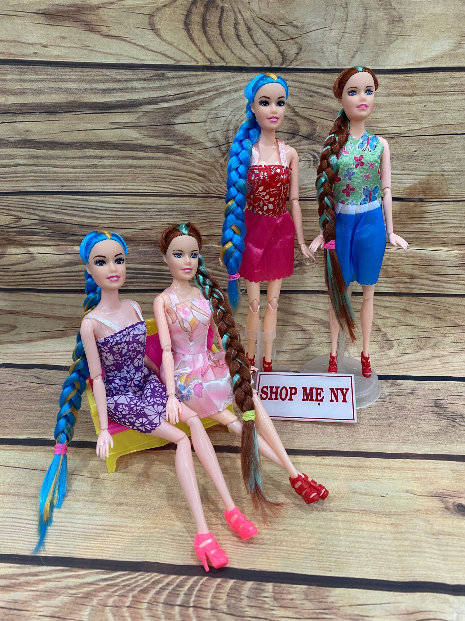 Búp bê khớp công chúa tóc mây siêu xinh